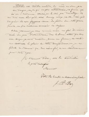 Lot #218 Jean-Baptiste Biot Autograph Letter Signed - Image 3