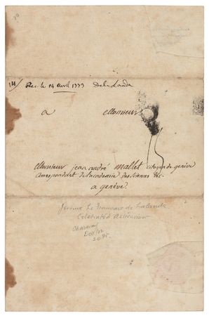 Lot #261 Jerome Lalande Autograph Letter Signed - Image 3