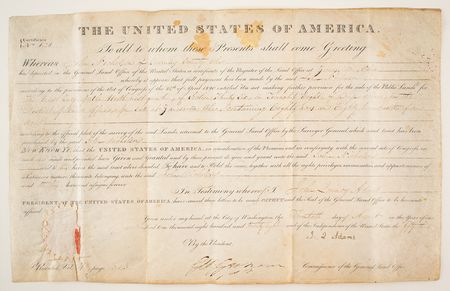 Lot #58 John Quincy Adams Document Signed as President - Image 1