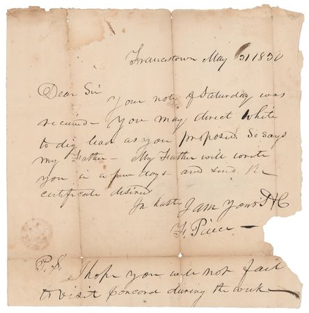 Lot #109 Franklin Pierce Autograph Letter Signed - Image 1
