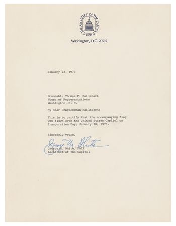 Lot #103 Richard Nixon 1973 Inauguration Flag - Image 2