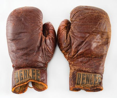 Lot #876 Tony DeMarco's Personally Owned and Worn Boxing Gloves with (4) Additional Signed Items - Image 2