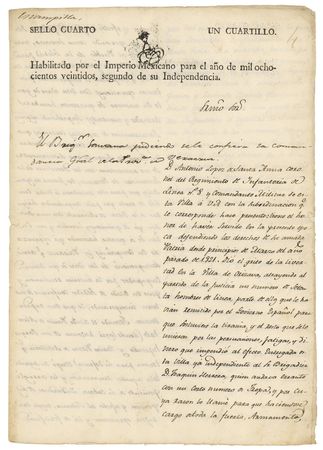 Lot #183 Antonio Lopez de Santa Anna Letter Signed - Image 1