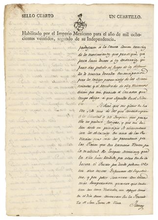 Lot #183 Antonio Lopez de Santa Anna Letter Signed - Image 7
