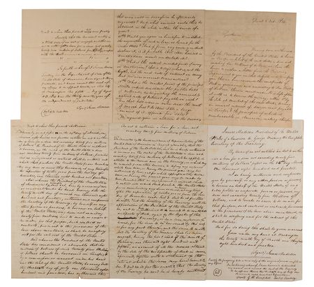 Lot #13 John Quincy Adams and Albert Gallatin Letter Signed with Loan Document Archive - Image 3