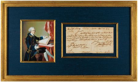 Lot #129 John Hancock Autograph Document Signed - Image 1