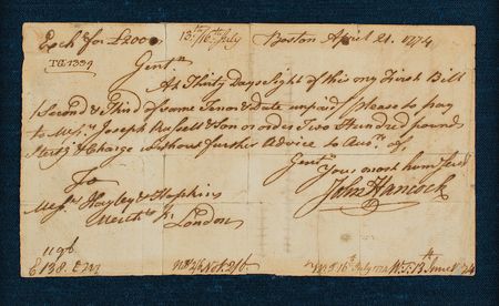 Lot #129 John Hancock Autograph Document Signed - Image 2