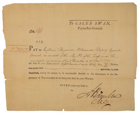Lot #147 Alexander Hamilton Document Signed as Commanding General - Image 1