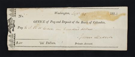 Lot #11 James Madison Signed Check as President - Image 2
