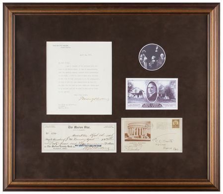 Lot #38 Warren G. Harding Typed Letter Signed as President and Signed Check - Image 1