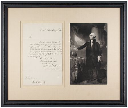 Lot #1 George Washington Letter Signed as President - Image 1