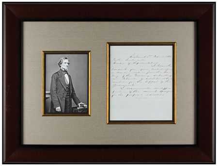Lot #319 Jefferson Davis Letter Signed - Image 1