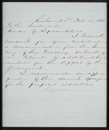 Lot #319 Jefferson Davis Letter Signed - Image 2