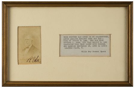 Lot #320 Robert E. Lee Signed Carte-de-Visite Photograph - Image 1