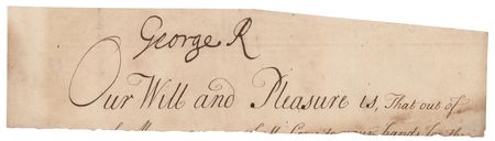 Lot #248 King George I Signature - Image 1