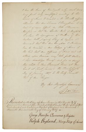 Lot #254 King George III Document Signed - Image 3