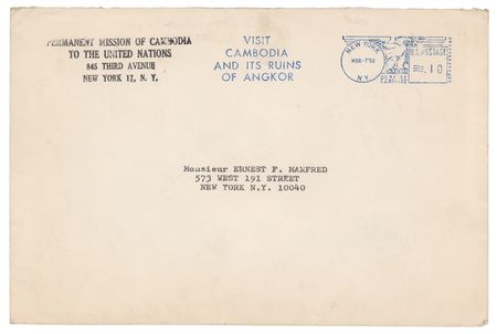 Lot #298 Norodom Sihanouk Signed Card - Image 2