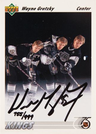 Lot #883 Wayne Gretzky Signed Trading Card - Image 1