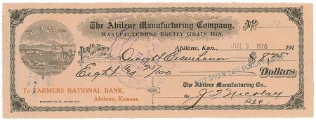 Lot #45 Dwight D. Eisenhower Signed Check - Image 2