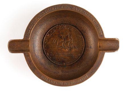 Lot #318 USS Constitution 1927 Bronze Restoration Ashtray - Image 2