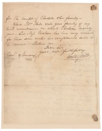 Lot #530 Sir Walter Scott Autograph Letter Signed - Image 2