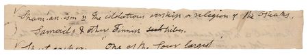 Lot #481 Noah Webster Handwritten Dictionary Fragment - Image 1