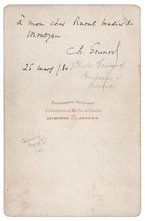 Lot #575 Charles Gounod Signed Photograph - Image 2