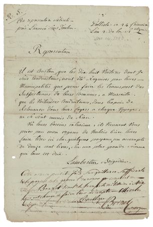 Lot #182 Maximilien Robespierre Document Signed - Image 1