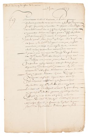 Lot #178 Cardinal Richelieu Document Signed - Image 1