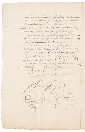 Lot #178 Cardinal Richelieu Document Signed - Image 2