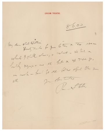 Lot #478 Bram Stoker Autograph Letter Signed - Image 1