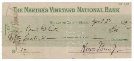 Lot #823 Pearl White Signed Check - Image 2