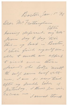 Lot #718 Edwin Booth: Booth responds to praise of his 