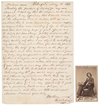 Lot #487 Josh Billings: 