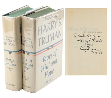 Lot #123 Harry S. Truman Signed Book - Image 1