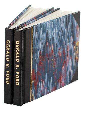 Lot #85 Gerald Ford (2) Signed Mini Books - Image 1