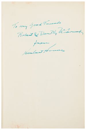 Lot #90 Herbert Hoover Signed Book - Image 2