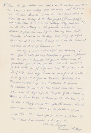 Lot #308 Titanic: Edwina MacKenzie: 