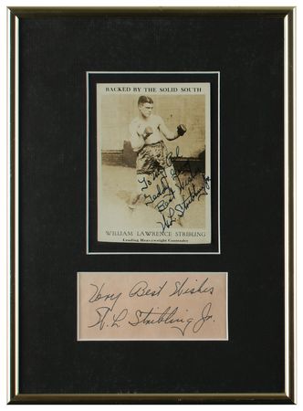 Lot #905 Young Stribling Signature and Signed Photograph - Image 1
