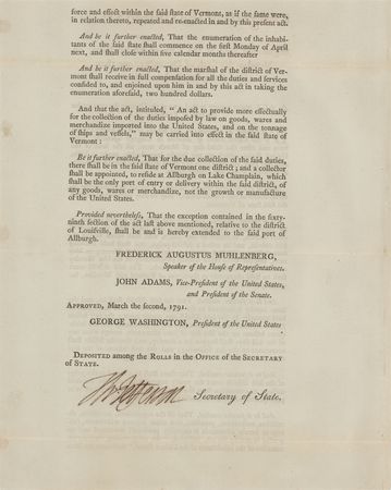 Lot #6 Thomas Jefferson Document Signed as Secretary of State - Image 2