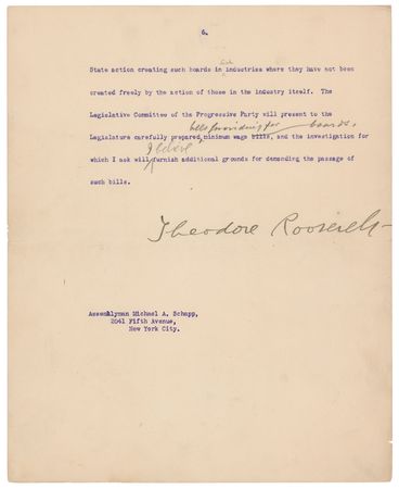 Lot #33 Theodore Roosevelt Typed Letter Signed - Image 8