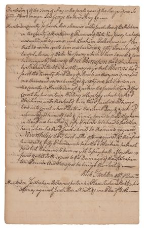 Lot #140 Richard Stockton Autograph Document Signed - Image 1