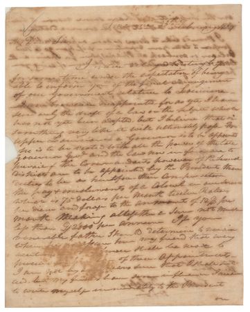 Lot #19 William Henry Harrison Autograph Letter Signed - Image 1