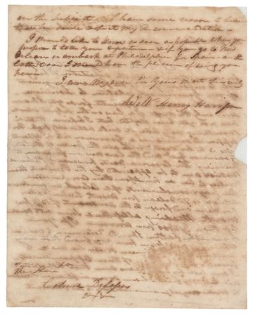 Lot #19 William Henry Harrison Autograph Letter Signed - Image 2