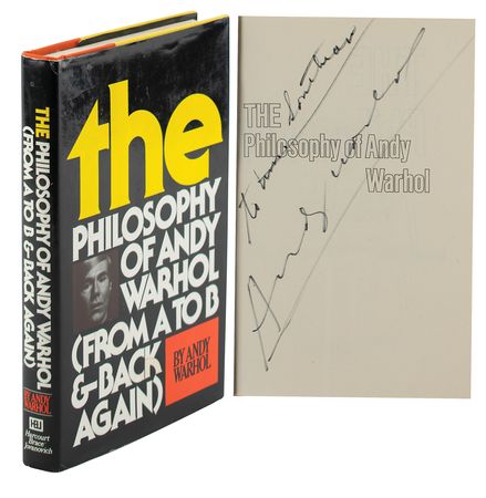 Lot #455 Andy Warhol Signed Book - Image 1