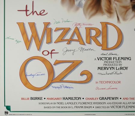 Lot #827 Wizard of Oz: Munchkins Signed Poster - Image 2