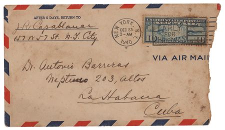 Lot #874 Jose Raul Capablanca Autograph Letter Signed - Image 2