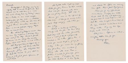 Lot #44 Dwight D. Eisenhower: Ike writes home to Mamie from London, 1942: 