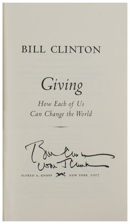 Lot #76 Bill Clinton Twice-Signed Book - Image 2