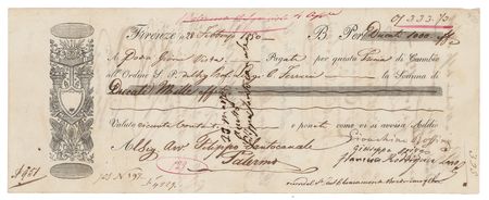 Lot #579 Gioachino Rossini Document Signed - Image 1